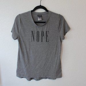 "NOPE" casual gray tshirt
